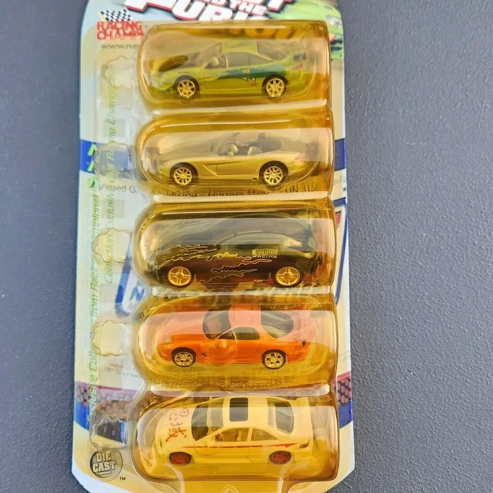 2002 Racing Champions The Fast And The Furious 5-Pack 1:64 Diecast Cars Sealed